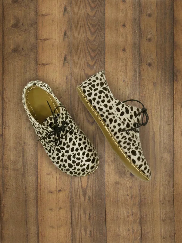 Barefoot Earthing Women's Dalmatian Print Oxford Shoes