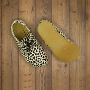 Barefoot Earthing Dalmatian Print Leather Oxford Shoes