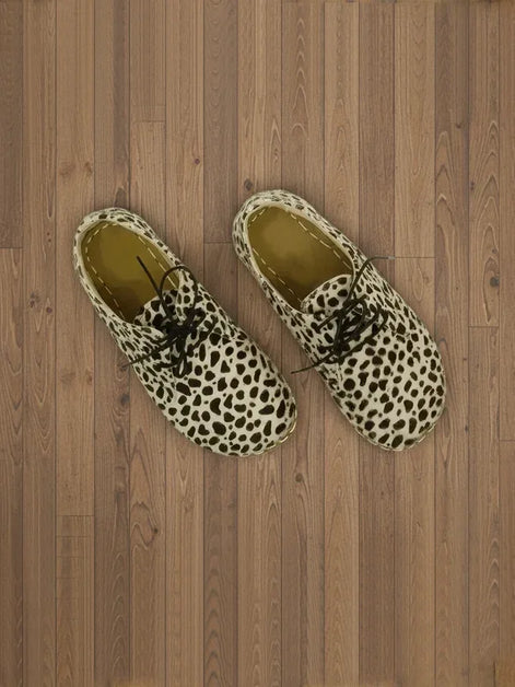 Barefoot Earthing Dalmatian Print Oxford Shoes for Women
