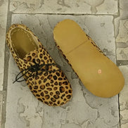 Barefoot Earthing Women's Leopard Print Oxford Shoes