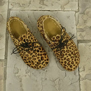 Barefoot Earthing Leopard Print Oxford Shoes for Women