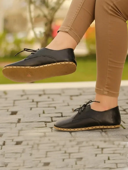 Barefoot Women Black Oxford Shoes