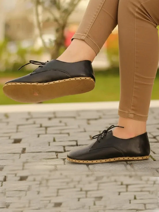 Barefoot Women Black Oxford Shoes