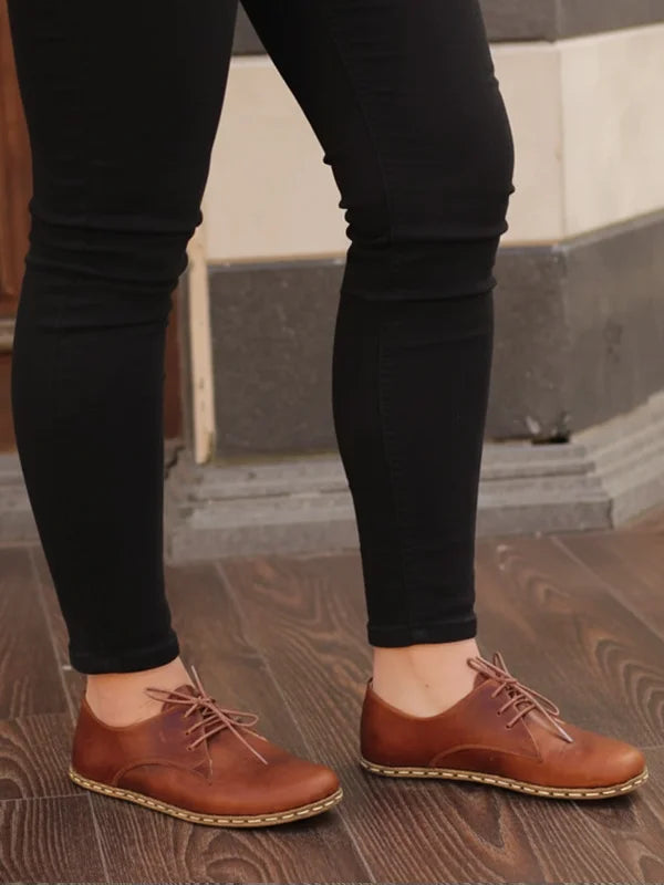 Barefoot Grounding Brown Oxford Shoes