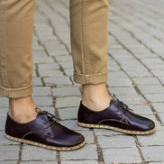 Barefoot Grounding Dark Brown Oxford Shoes for Women