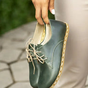 Barefoot Grounding Dark Green Oxford Shoes