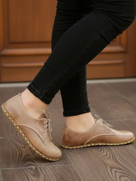 Barefoot Grounding Light Brown Oxford Shoes