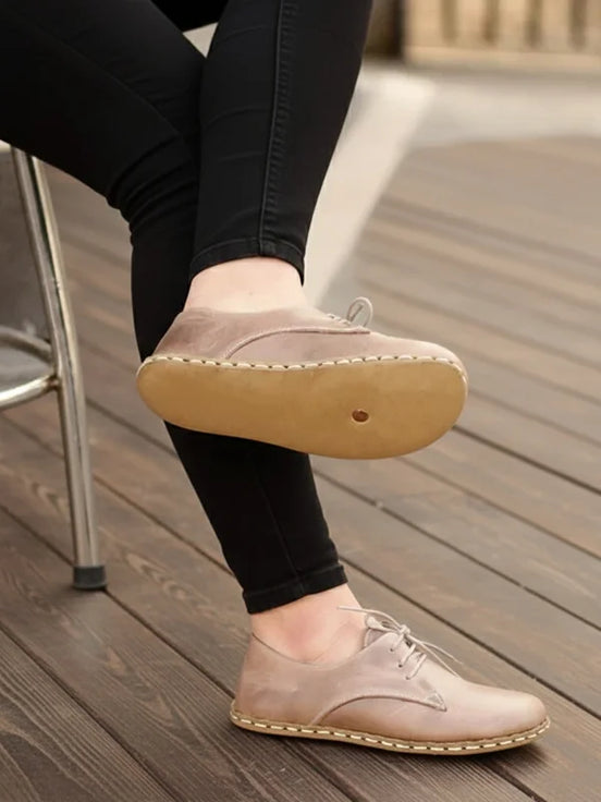 Barefoot Women's Light Brown Oxford Shoes