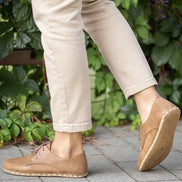 Barefoot Womens Matte Brown Oxford Shoes