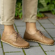 Barefoot Grounding Matte Brown Oxford Shoes