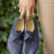Barefoot Women's Navy Blue Oxford Shoes
