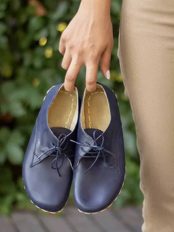 Barefoot Women's Navy Blue Oxford Shoes