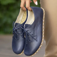 Barefoot Grounding Navy Blue Oxford Shoes for Women