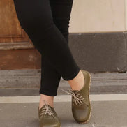 Barefoot Womens Olive Oxford Shoes