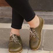 Barefoot Grounding Olive Oxford Shoes for Women