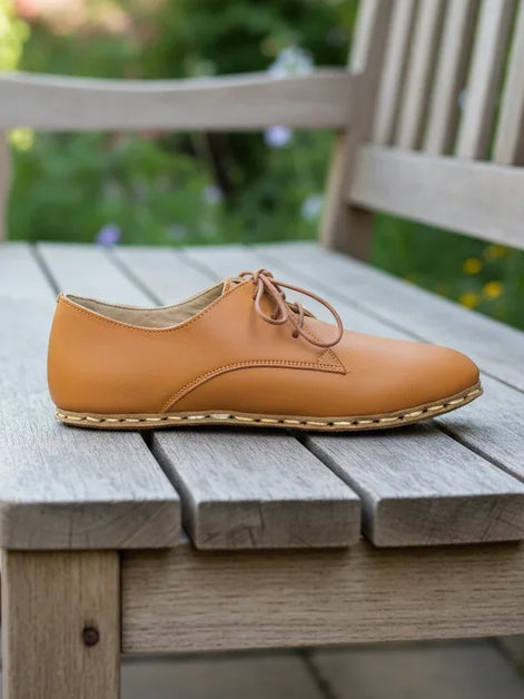 Barefoot Women Orange Oxford Shoes