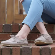 Women Light Brown Boat Shoes