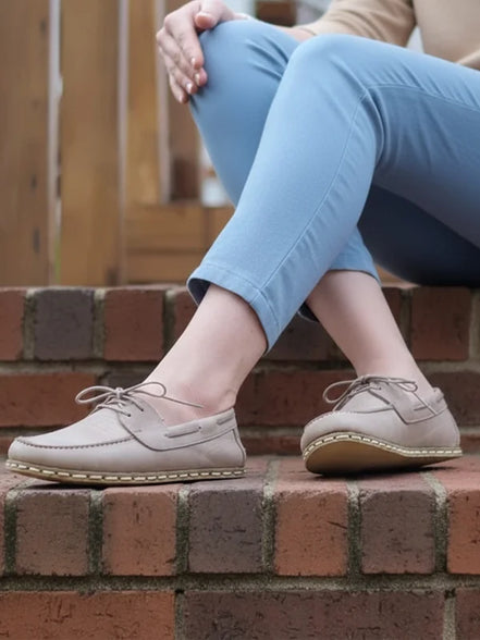 Women Light Brown Boat Shoes