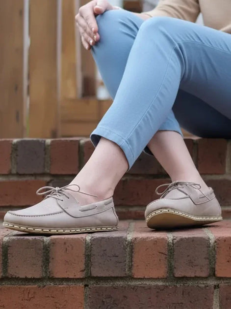 Women Light Brown Boat Shoes