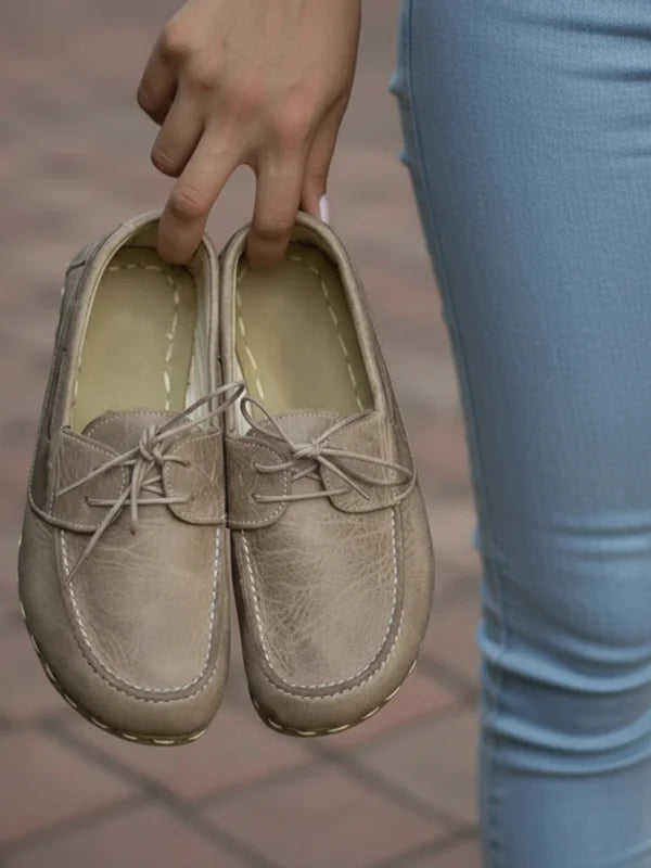 Leather Light Brown Boat Shoes