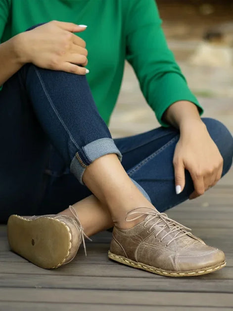 Light Brown Leather Sneakers