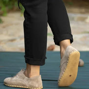 Barefoot Women's Light Brown Suede Oxford Shoes