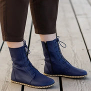 Barefoot Ladies Navy Blue Ankle Boots
