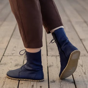 Barefoot Women's Navy Blue Ankle Boots