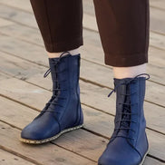 Barefoot Navy Blue Ankle Boots or Women