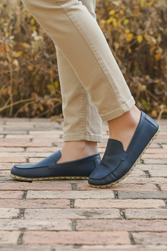Barefoot Navy Blue Moccasins