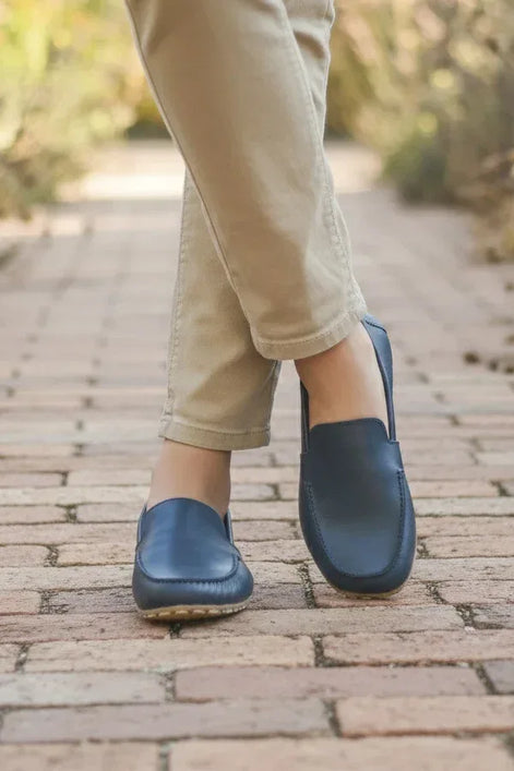 Barefoot Navy Blue Moccasins Loafers
