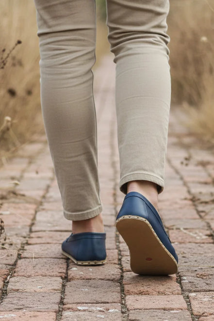 Barefoot Navy Blue Moccasins
