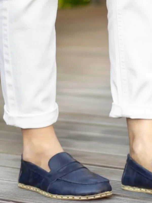 Barefoot Navy Blue Penny Loafers