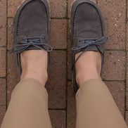 Barefoot Nubuck Gray Boat Shoes