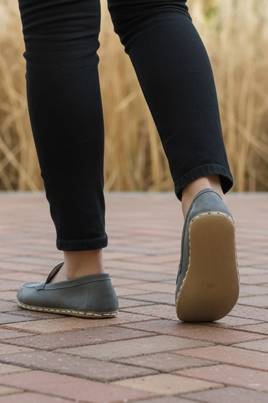 Barefoot Nubuck Gray Moccasins