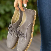 Barefoot Nubuck Gray Leather Oxford Shoes