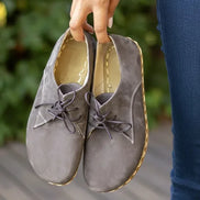 Barefoot Nubuck Gray Oxford Shoes for Women