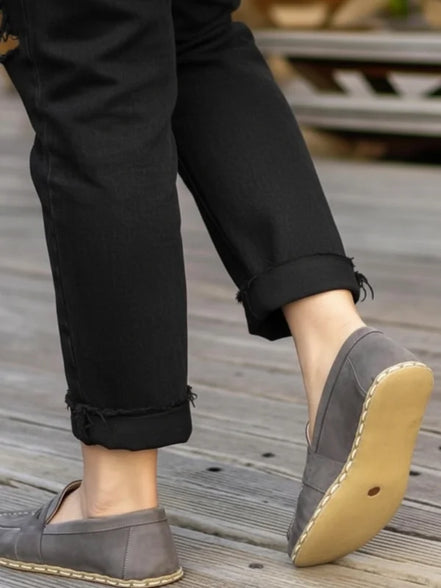Barefoot Nubuck Gray Penny Loafers