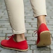 Barefoot Womens Red Oxford Shoes