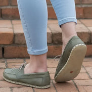 Barefoot Olive Green Boat Shoes