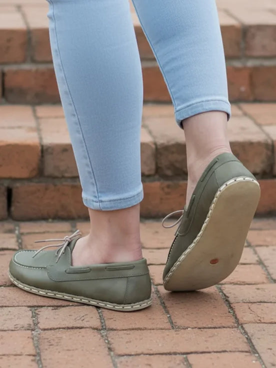 Barefoot Olive Green Boat Shoes