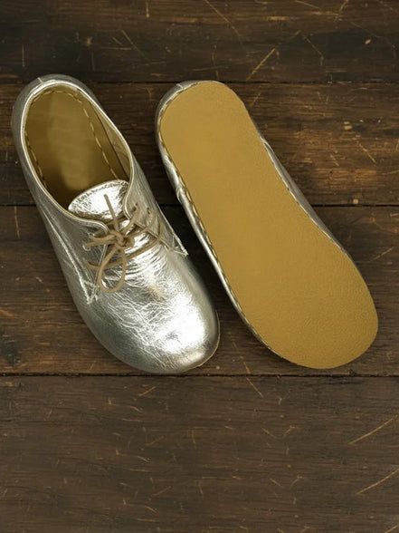 Barefoot Women's Silver Oxford Shoes