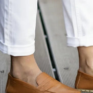 Barefoot Tan Penny Loafers for Women
