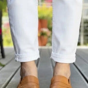 Womens Tan Penny Loafers