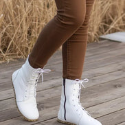 Barefoot White Ankle Boots for Women