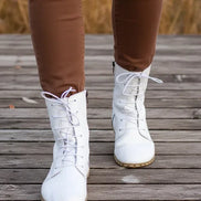 Barefoot White Ankle Boots