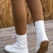 Barefoot White Ankle Boots