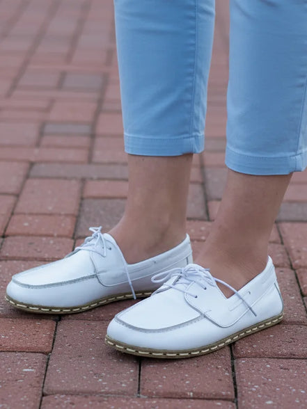 Barefoot White Boat Shoes for Women 