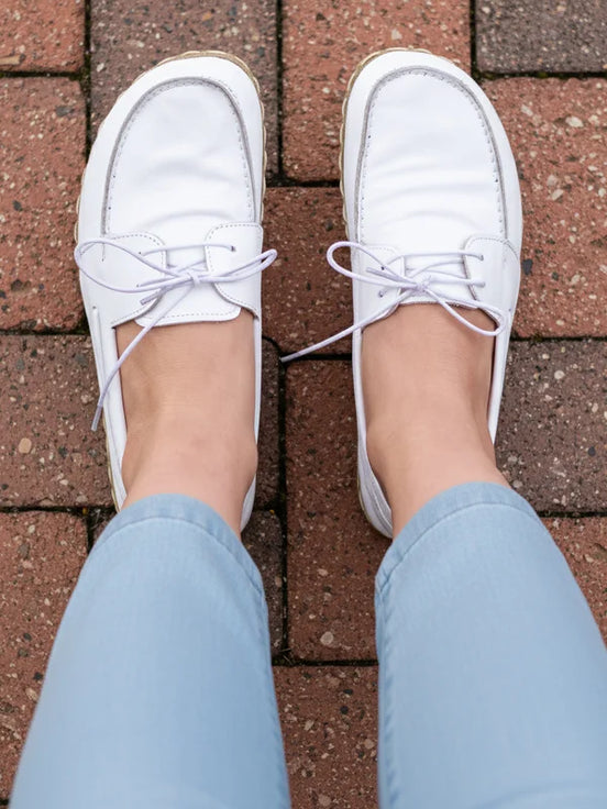 Barefoot White Boat Shoes