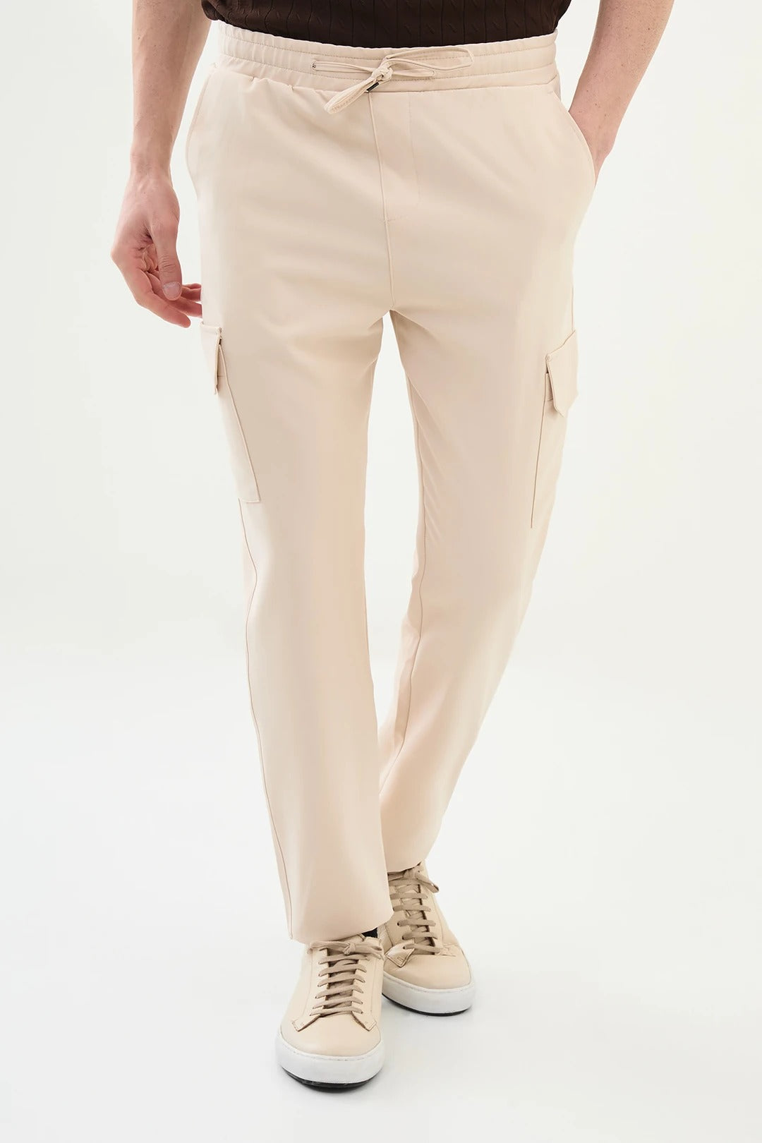 Marion Beige Cargo Pants